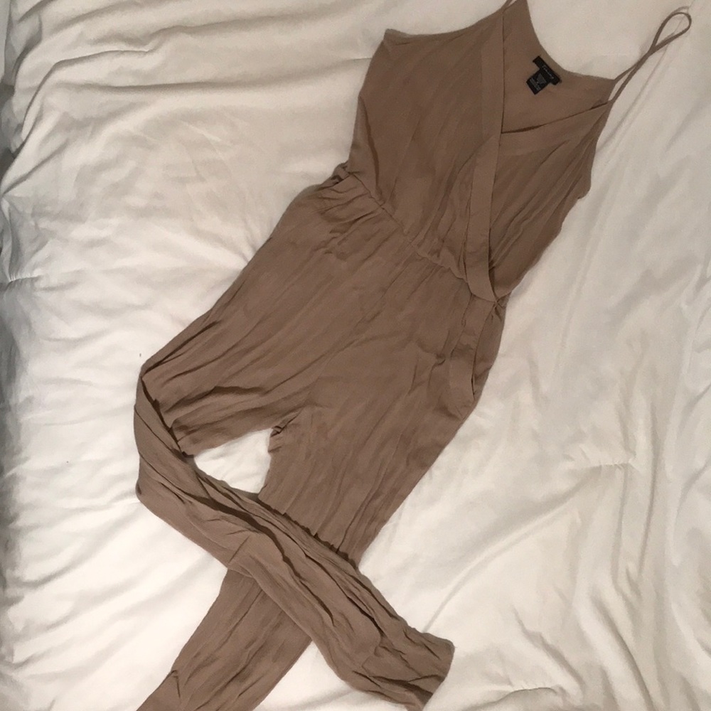 Neutral full length jumpsuit